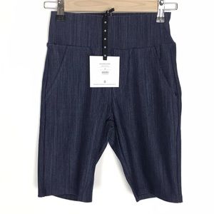 Agnes & Dora dark sash trouser denim shorts
New with tags 
Size XS